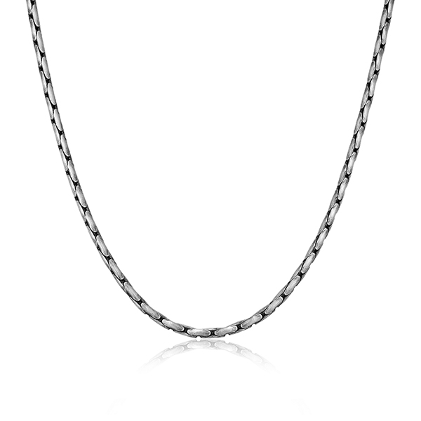 Sterling silver CJ Ethos ITALIAN CHAIN brushed gun metal 150 boston chain
