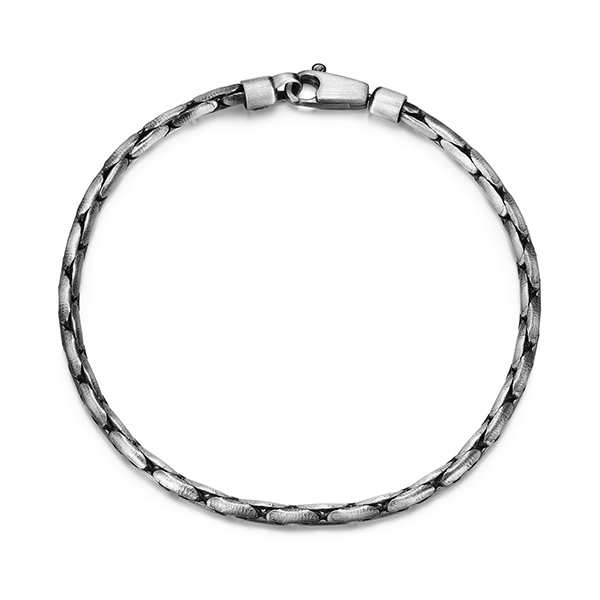 Sterling silver CJ Ethos ITALIAN CHAIN brushed gun metal 150 boston chain