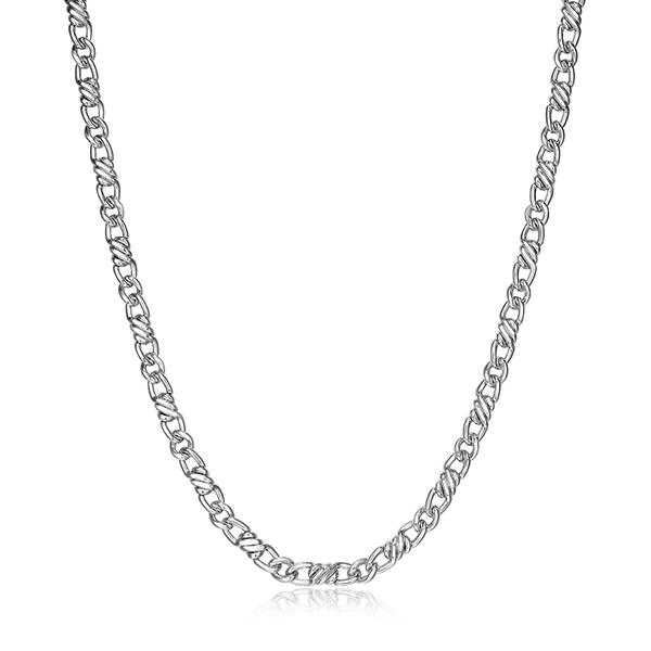 Sterling silver CJ Ethos ITALIAN CHAIN rhodium plated fancy curb chain