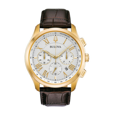 Bulova 97B169 Wilton - Brown & Gold
