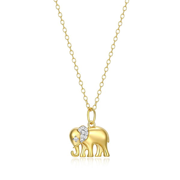 CJ Monte sterling silver lucky elephant necklace