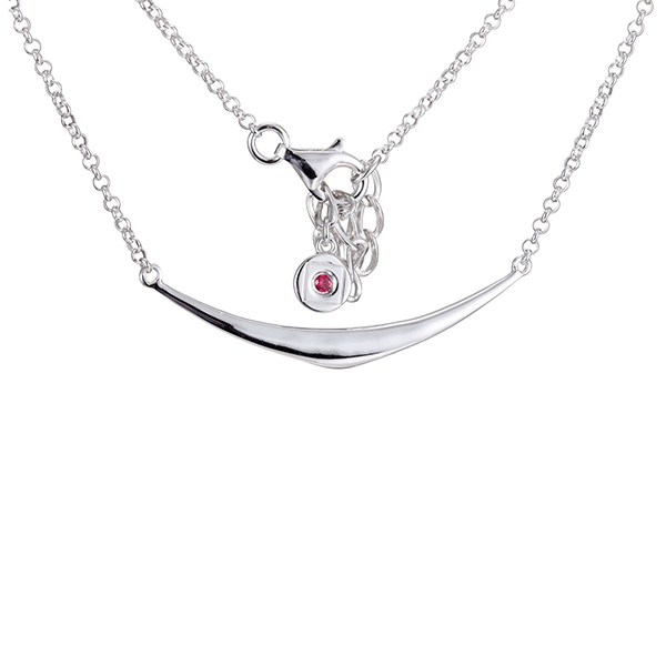 NR0LAYAA0-W-18 Sterling Silver PINNACLE Necklace Size 18