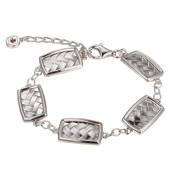 BR1LA87A-W-7.25 Panache Basket Weave Bracelet Size 7.25