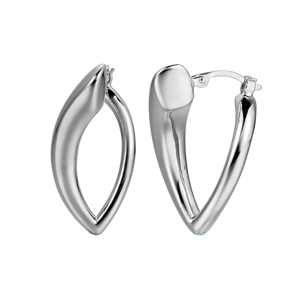 ECGR2AQWA-W Sterling Silver ELECTRIC HOOPS Electroforming Twisted Hoop Earrings