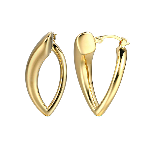 ECGS2AQWA-Y Sterling Silver ELECTRIC HOOP Electroforming Twisted Hoop Earrings