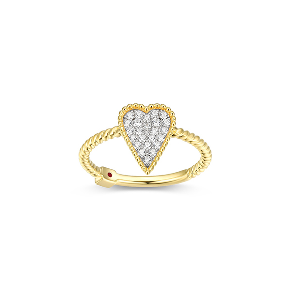 R34LAJ000-2T-9 Sterling Silver LONG LOVE Cubic Zirconia Elongated Heart Twist Band Two Tone Ring Size 9