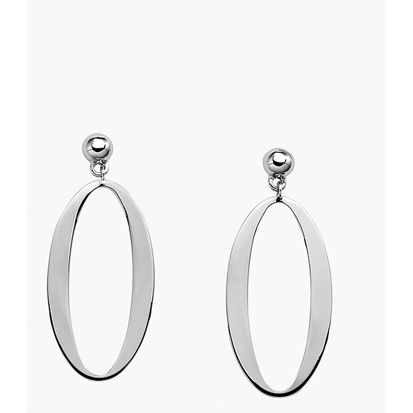 ER2LASVA-W Link Up Open Oval Post Earrings