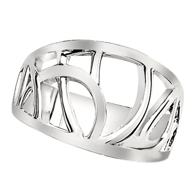 RR4L783A0-W-6 Sterling Silver Filigree Ring Size 6