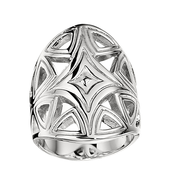 RR4L695A0-W-6 Sterling Silver Reflection Celtic Design Ring Size 6