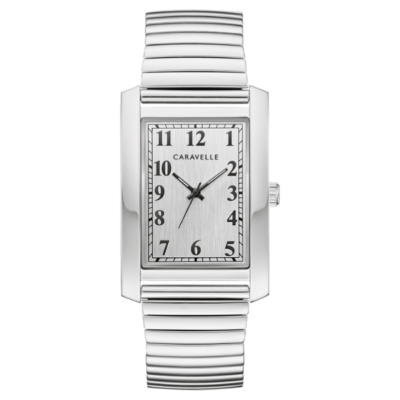 Caravelle 43A157 Traditional Expansion Band Dress Men Watch - Silver