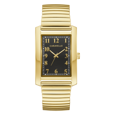 Caravelle 44A122 Dress Expansion Band Men Watch - Black