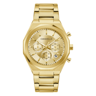 Caravelle 44A123 Chronograph Dress Men Watch - Champagne