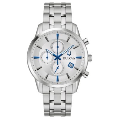 Bulova 96B404 Sutton Chronograph Men Watch - Silver
