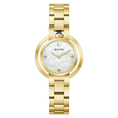 Bulova 97L181 Rubaiyat Mother of Pearl Dial Ladies Watch - White