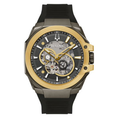 Bulova 98A310 Maquina Silicone Strap Men Watch - Gray