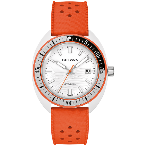 Bulova 98B448 Snorkel Clownfish Men Watch - White