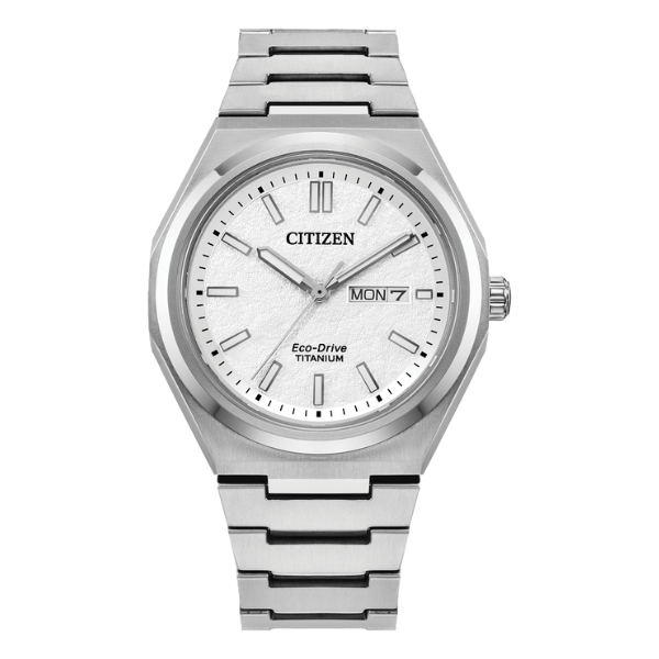 Citizen AW0130-85A Zenshin Three Hand Men Super Titanium Watch - Silver